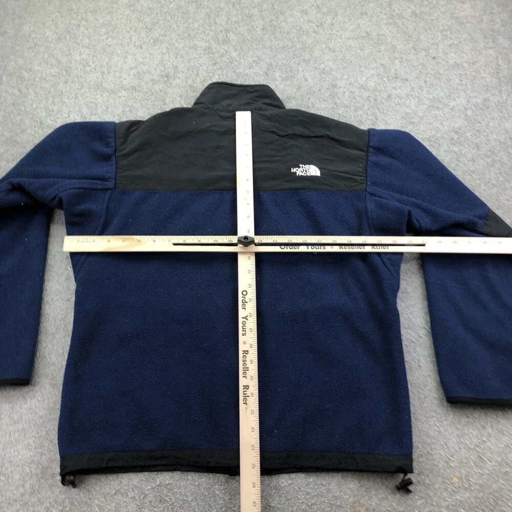 The North Face Jacket Mens Medium Blue Black Fleece Full Zip Denali Outdoor
